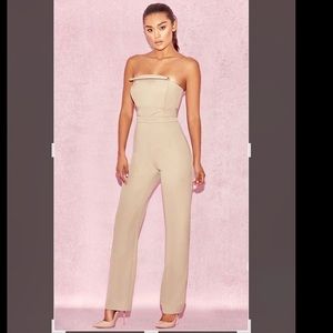 HOUSE OF CB 'Alga' Silver Mink Strapless Panel